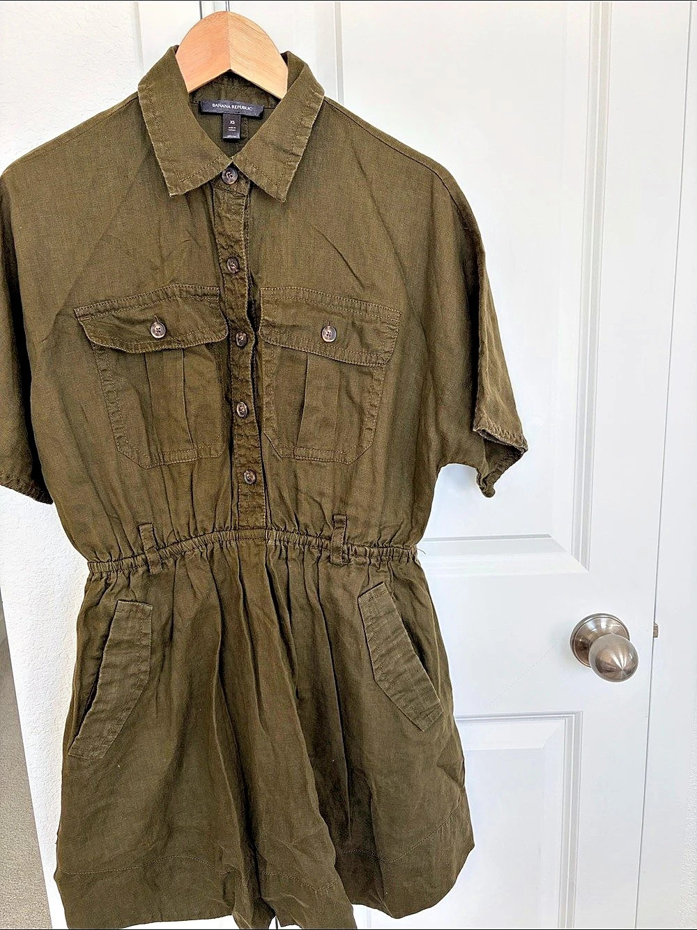 Banana Republic Utility Romper in Green Size XS
